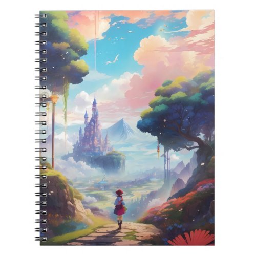Into the Valley of Dreams Anime   Acrylic Print Notebook