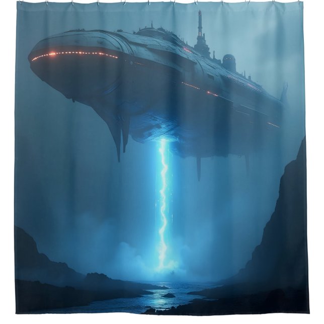 Into The Void – Deep Space Abstract Shower Curtain (Front)