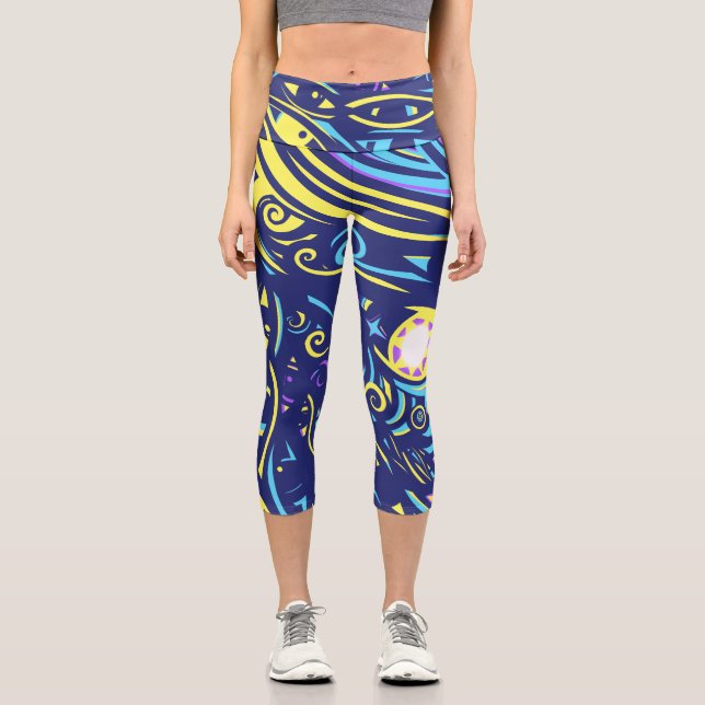 Into the Vortex Capri Leggings (Front)