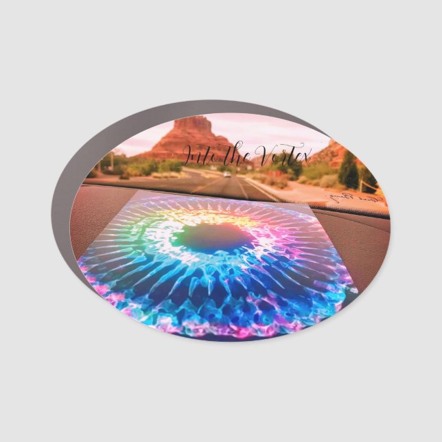 Into the Vortex Sedona 3.5" x 2.5" Oval Car Magnet (Front)