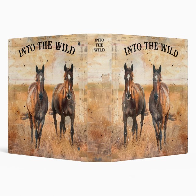 Into the Wild Horse Three Ring Binder (Background)