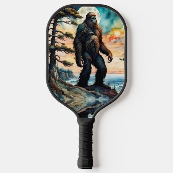 Into The Wild-sasquatch Standing On Ridge Pickleball Paddle by minx267 at Zazzle