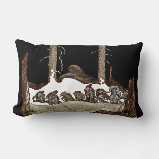 Into the Winter Night Lumbar Pillow (Front)
