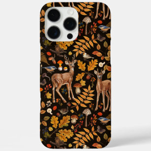 Into the woods/Autumn deer on black iPhone 16 Pro Max Case
