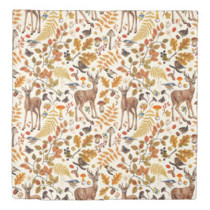 Into the woods/Autumn deer on off white Duvet Cover