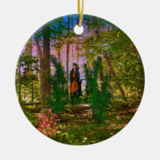 Into the woods ceramic ornament
