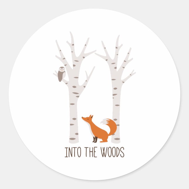 Into The Woods Classic Round Sticker (Front)