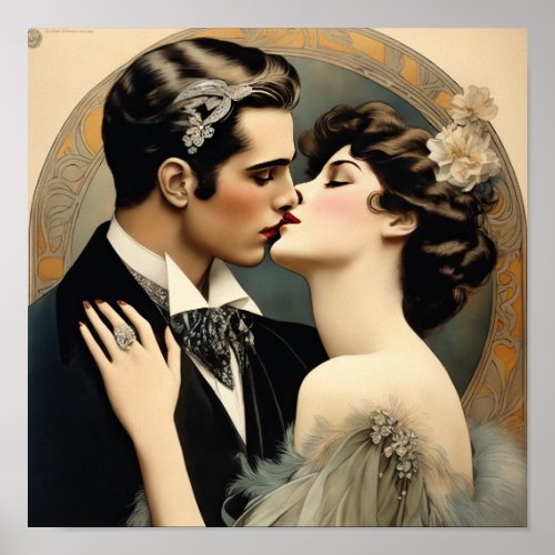 Intoxicating A Romantic Kiss Poster