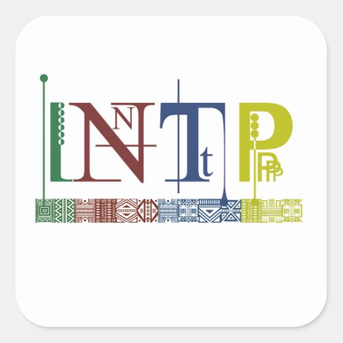 INTP Logo _ Myers_Briggs Name TagSticker Square Sticker