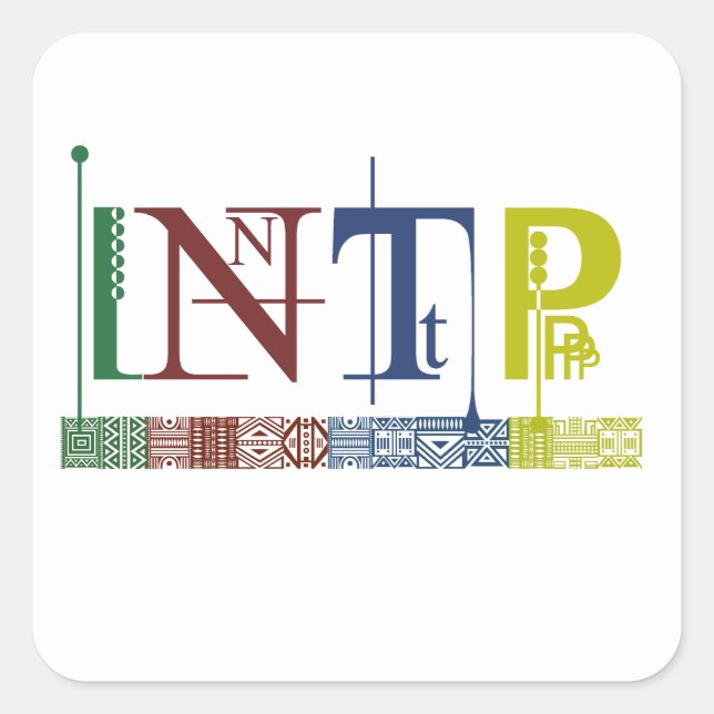 INTP Logo - Myers-Briggs Name Tag/Sticker Square Sticker | Zazzle
