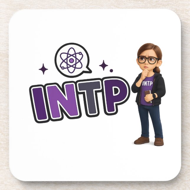 INTP — The Investigative Mind Beverage Coaster (Front)