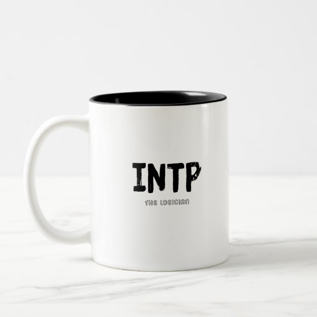 INTP - The Logician (Black) Two-Tone Coffee Mug (Left)