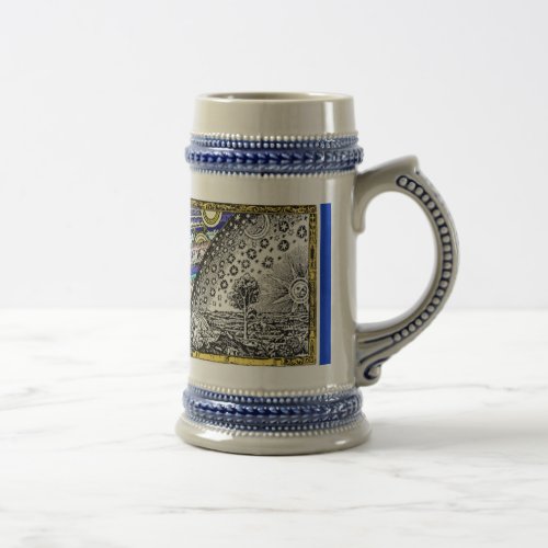 Intracate Celestial sphere Sun Moon Stars Planets Beer Stein