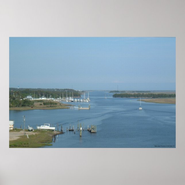 Intracoastal Waterway at Oak Island, NC - print (Front)