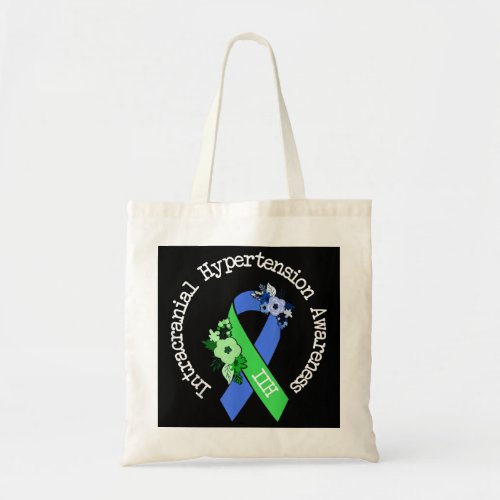 Intracranial Hypertension IIH Awareness Blue Green Tote Bag