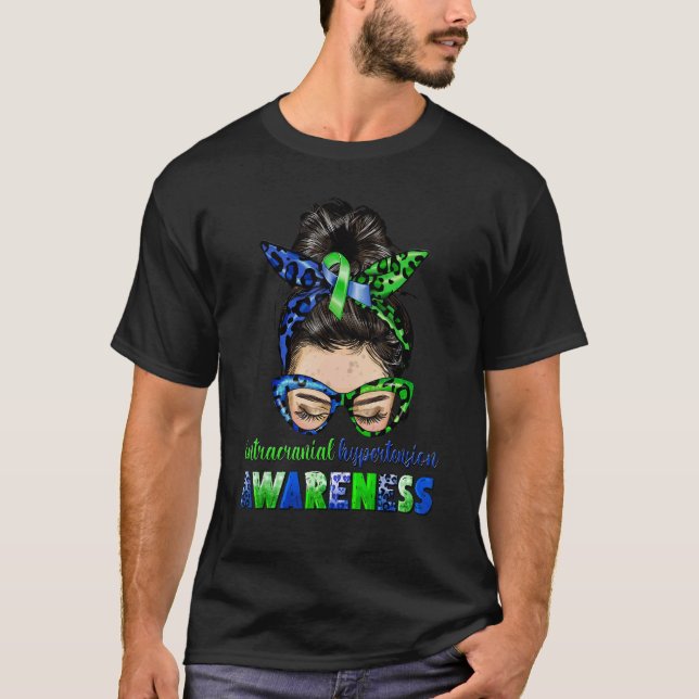 Intracranial Hypertension IIH Awareness Ribbon Mes T-Shirt (Front)