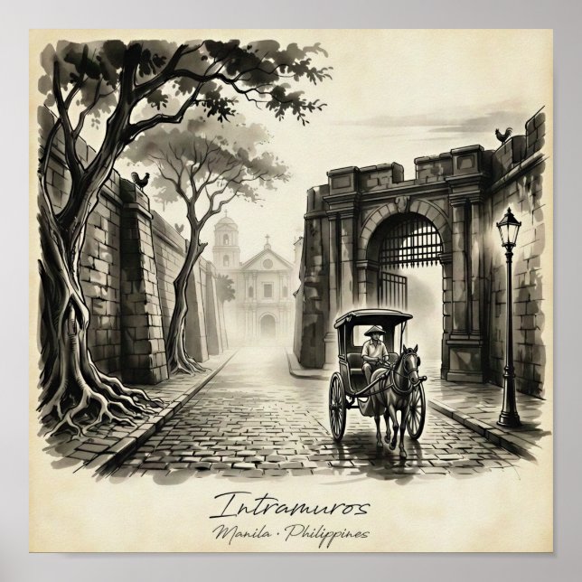 Intramuros Manila Kalesa Heritage  Poster (Front)