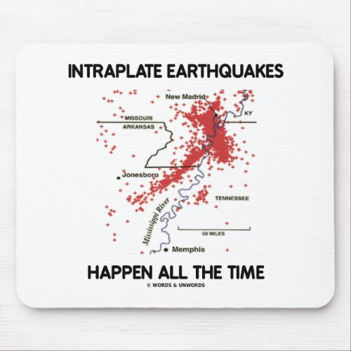 Intraplate Earthquakes Happen All The Time Mouse Pad