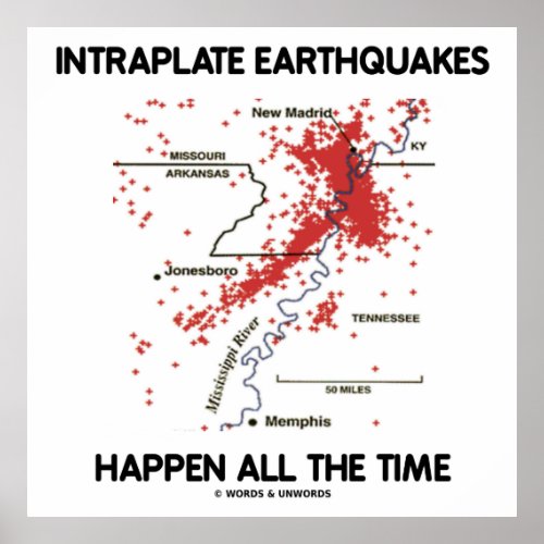 Intraplate Earthquakes Happen All The Time Poster
