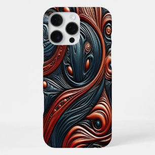 Intricate Alien Design in Vibrant Cosmic Colors iPhone 16 Pro Max Case