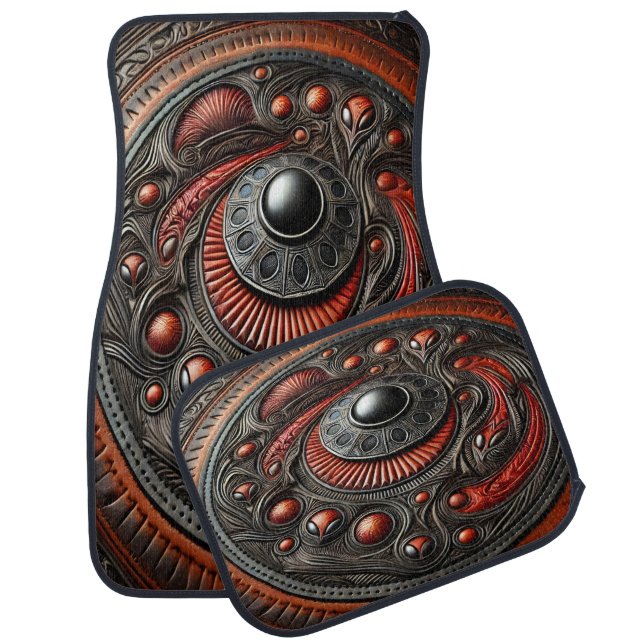 Intricate Alien Symbols Uncovered Car Floor Mat (Set)
