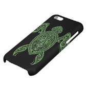 Intricate Black and Green Sea Turtle iPhone Case (Bottom)