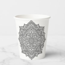 Intricate Black Line Mandala Art