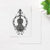 Intricate Black Violin Design on White (Desk)