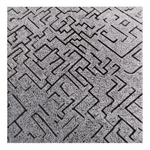 Intricate Black & White Labyrinth Maze Acrylic Print