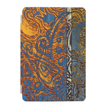 Intricate Blue And Orange Tribal Mehndi Ipad Mini Cover by Rage_Case at Zazzle