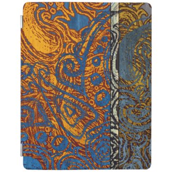 Intricate Blue And Orange Tribal Mehndi Ipad Smart Cover by Rage_Case at Zazzle