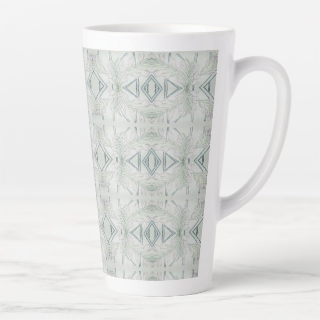 Intricate Blue   Latte Mug (Right)