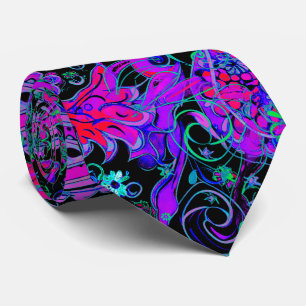 Intricate Blue Purple Paisley Neck Tie