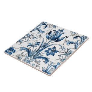 Intricate Blue Rustic Azulejo Tiles