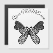 Intricate Boho Mandala Butterfly Black and White A (Front/Back)
