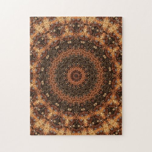 Intricate Brown and Tan Mandala Jigsaw Puzzle