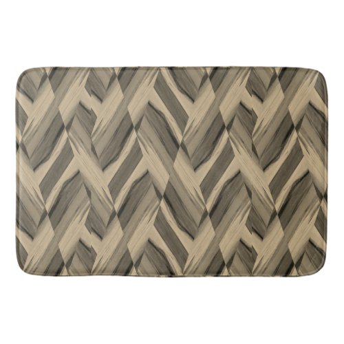 Intricate Brown Marble Pattern Bath Mat