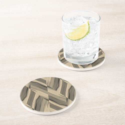 Intricate Brown Marble Pattern Coaster