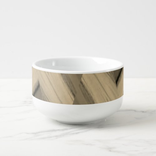 Intricate Brown Marble Pattern Soup Mug