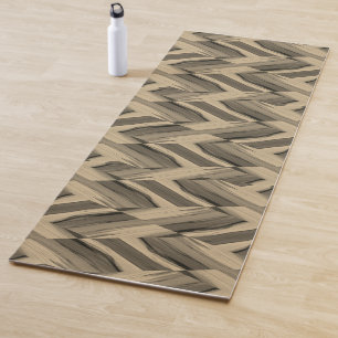 Intricate Brown Marble Pattern Yoga Mat