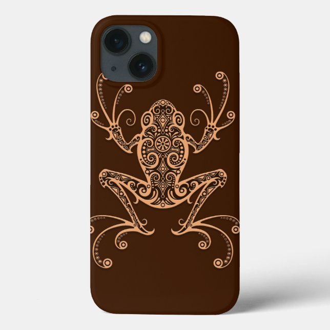 Intricate Brown Tree Frog Case-Mate iPhone Case (Back)