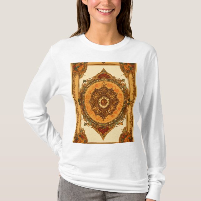Intricate Butterfly Mandala Boho Tee (Front)