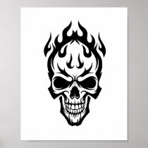 Intricate Celtic Knotwork Skull Poster - Detailed 