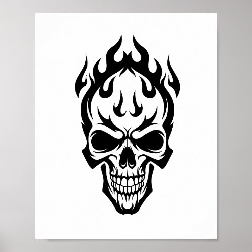 Intricate Celtic Knotwork Skull Poster - Detailed 