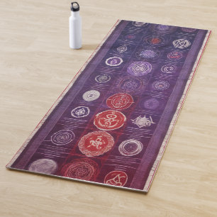 Intricate Chakra System Guide Spiritual Meditation Yoga Mat