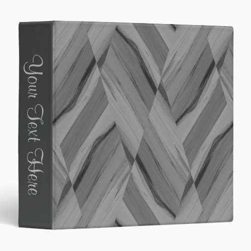 Intricate Charcoal Marble Pattern 3 Ring Binder