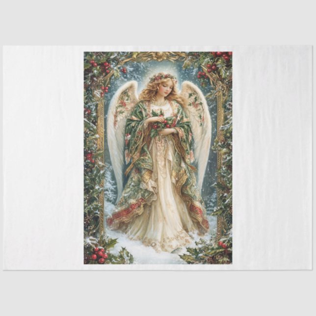 Intricate Christmas Angel Tissue Paper (Front)