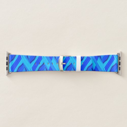 Intricate Cobalt Blue Marble Pattern Apple Watch Band