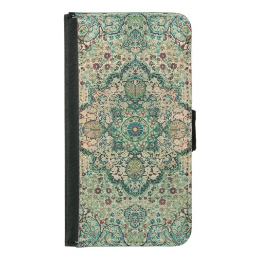 Intricate Colorful Persian Carpet Motive Samsung Galaxy S5 Wallet Case