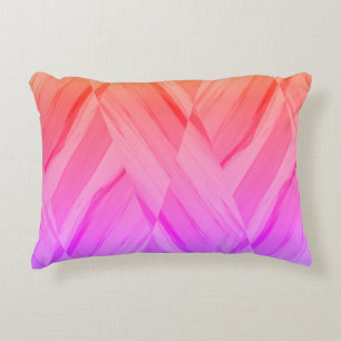 Intricate Coral and Pink Hues Marble Pattern Accent Pillow